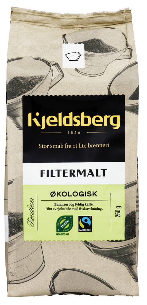 Kjeldsberg Fairtrade Kaffe Filtermalt Økologisk
