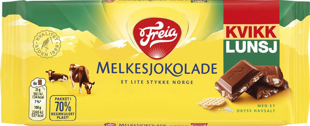 FREIA Kvikk Lunsj melkesjokolade