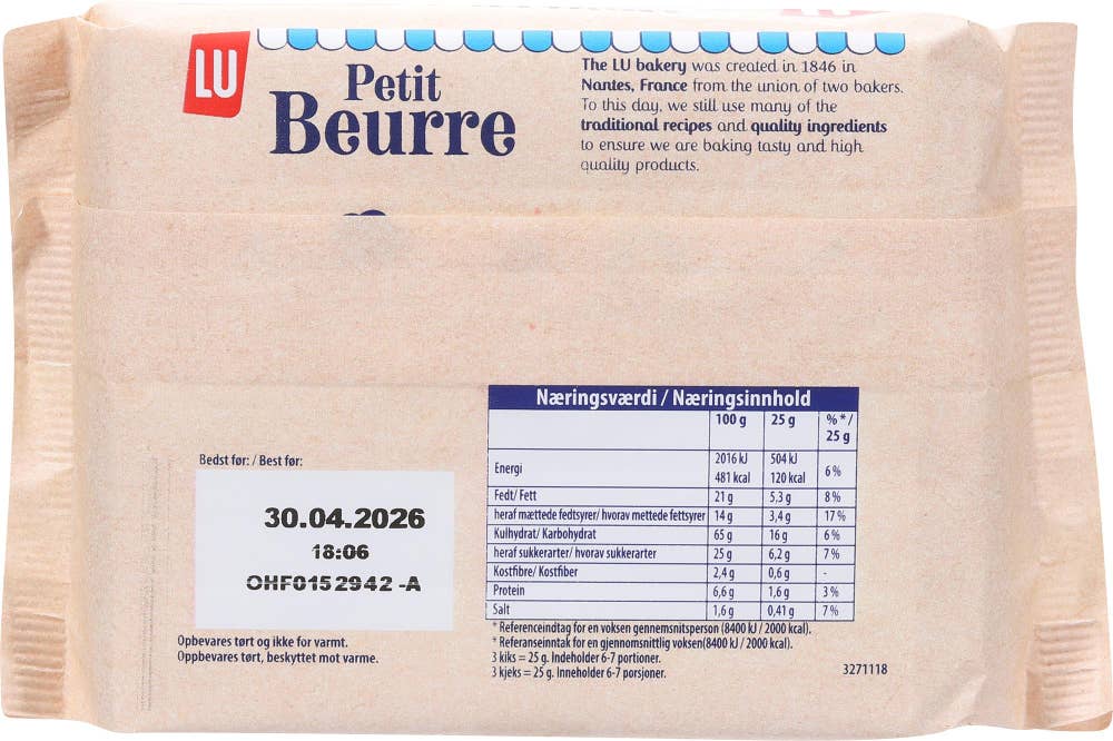 LU Petit beurre Smør og litt havsalt