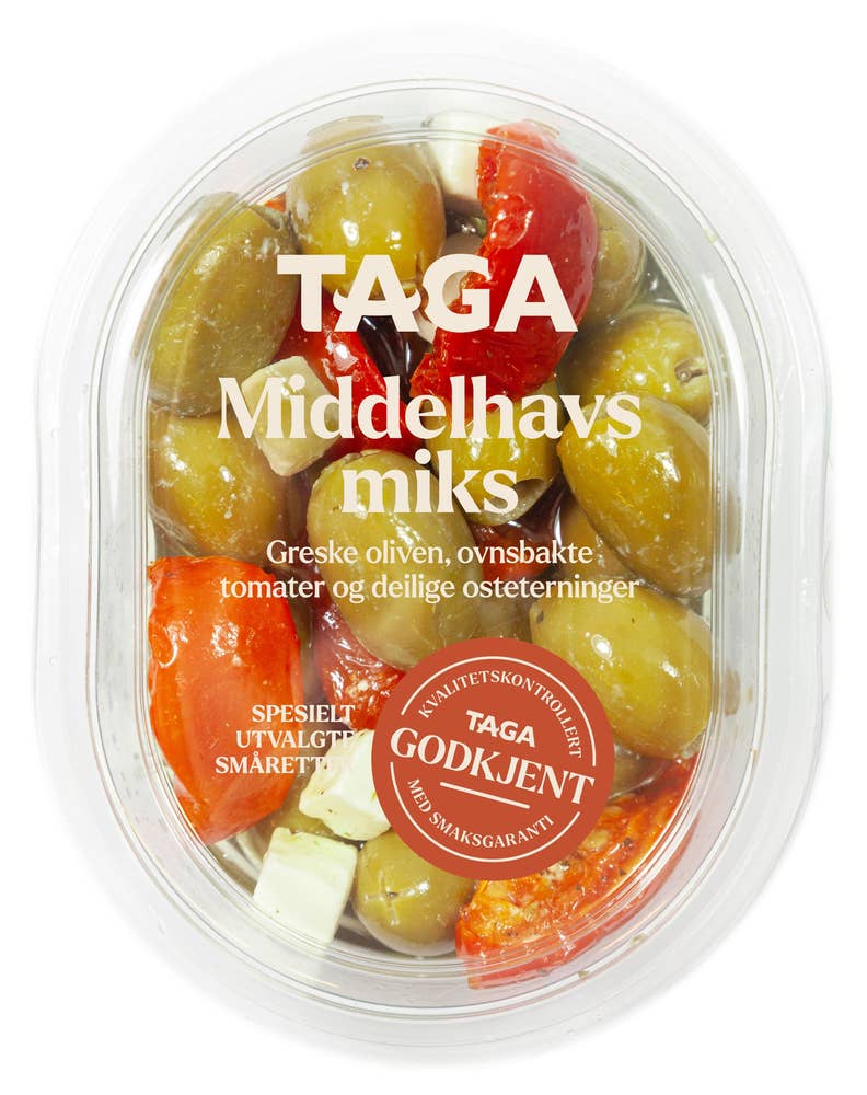 Taga Middelhavsmiks Oliven, tomat, ost