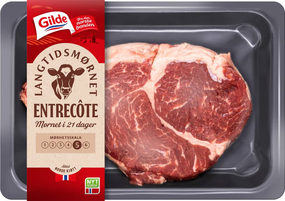 Gilde Langtidsmørnet entrecôtekam av storfe Skivet