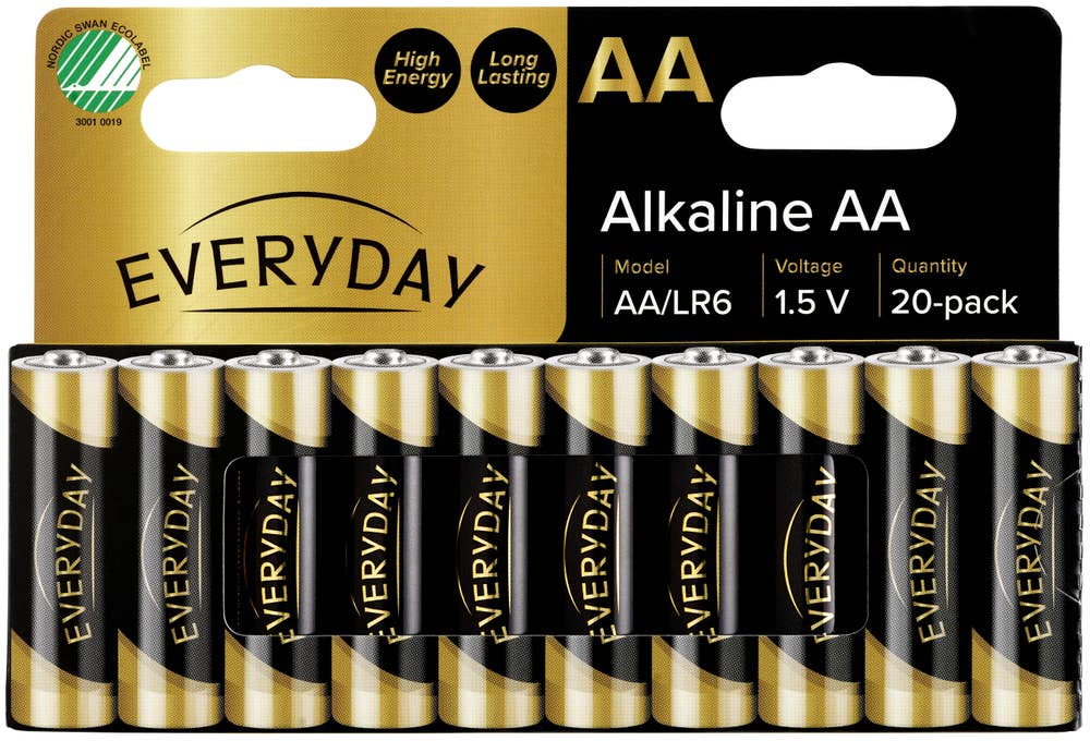 Everyday Batterier AA/LR06 Alkaliske, 1.5V