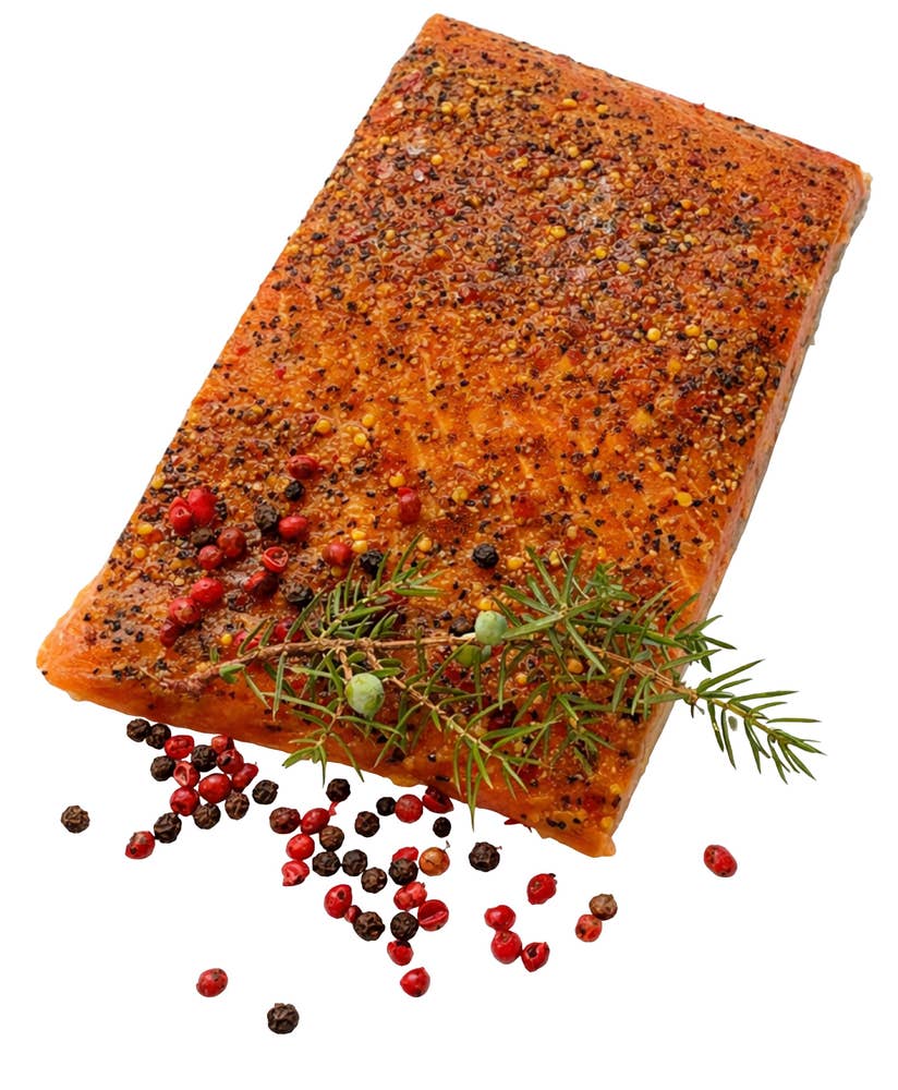Kim Rudi Varmrøkt Ørret med Peppermix Fra Hallingdalen, i bit