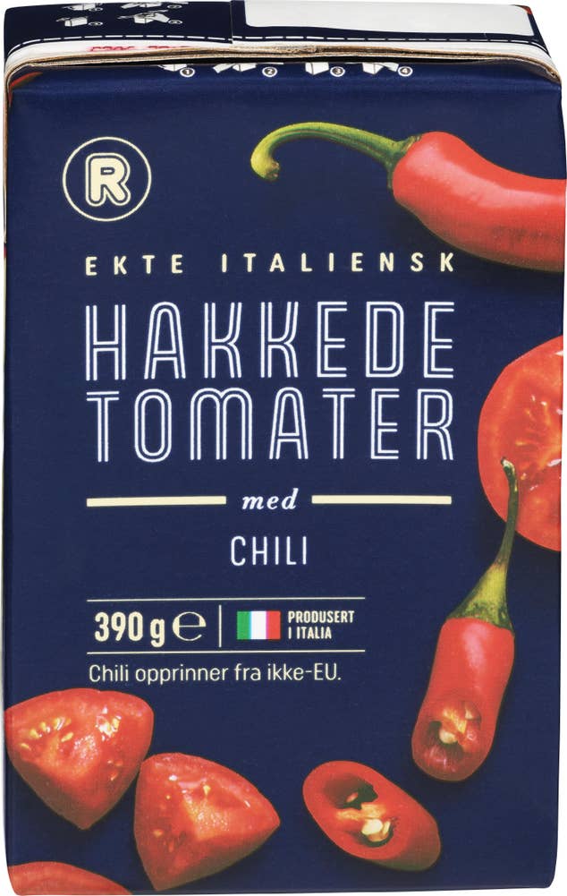 R Hakkede tomater Med chili