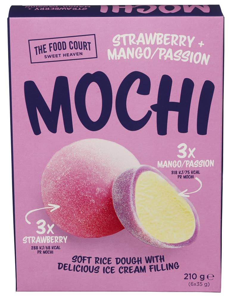 Food Court Mochi strawberry & mango/passion