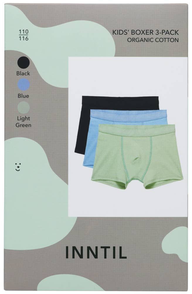 Inntil Bokser Tre farger, barn, str. 110-116