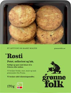 GRØNNE FOLK Røsti Potet, sellerirot og løk