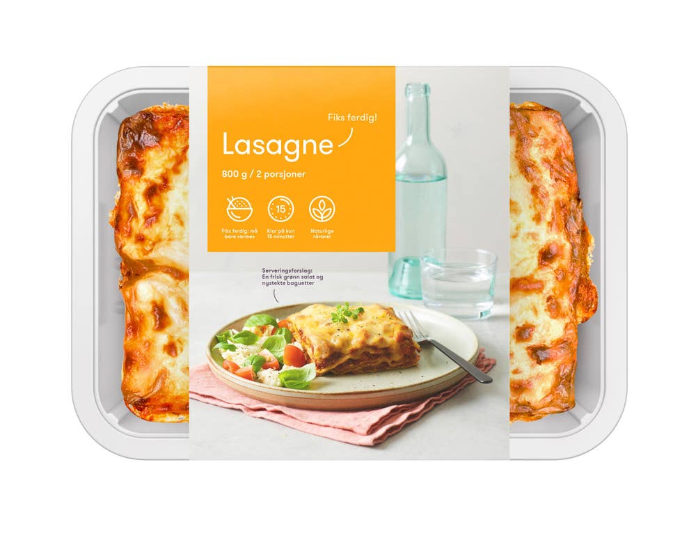 Lasagne 2 porsjoner, 800 g