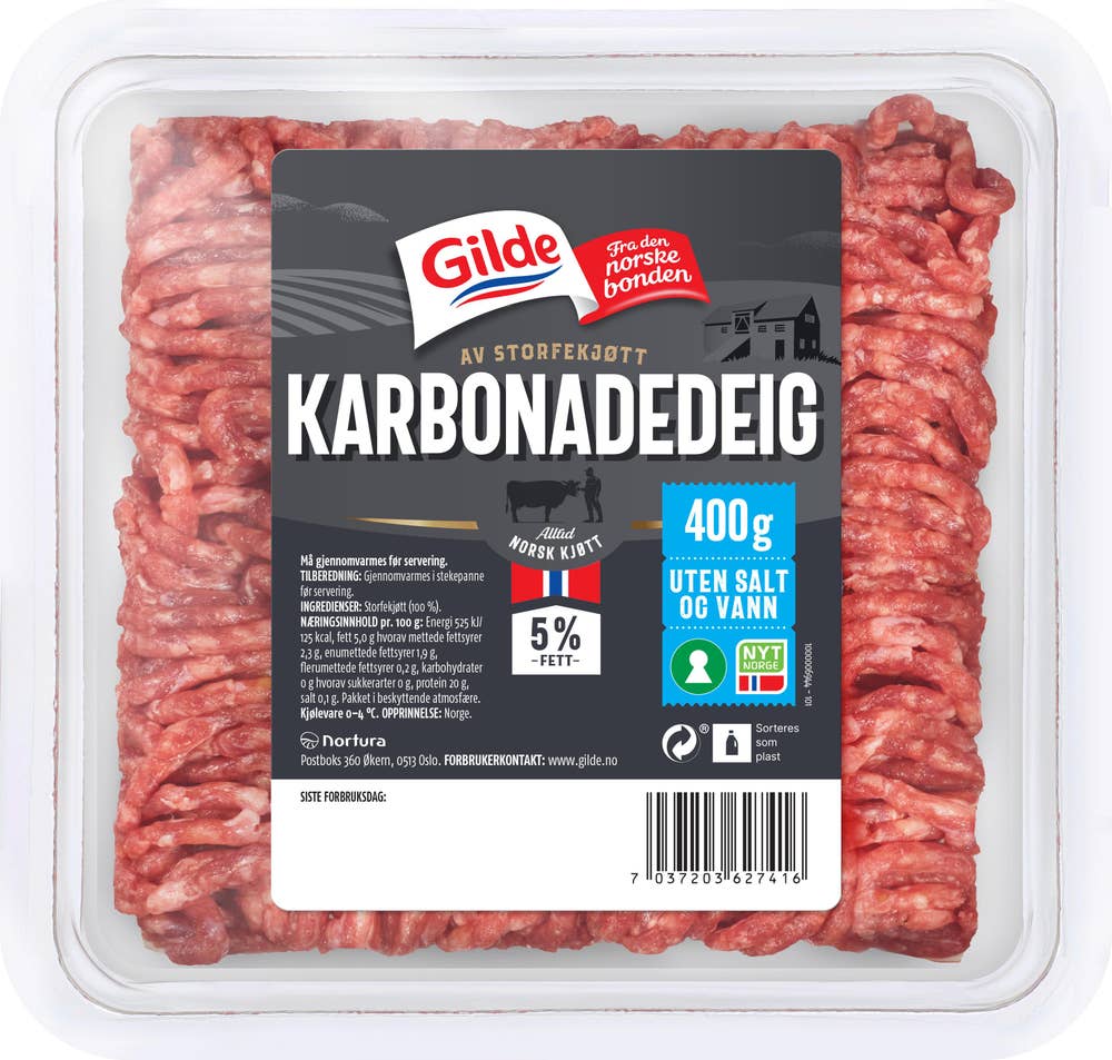 Gilde Karbonadedeig av storfe 5% fett