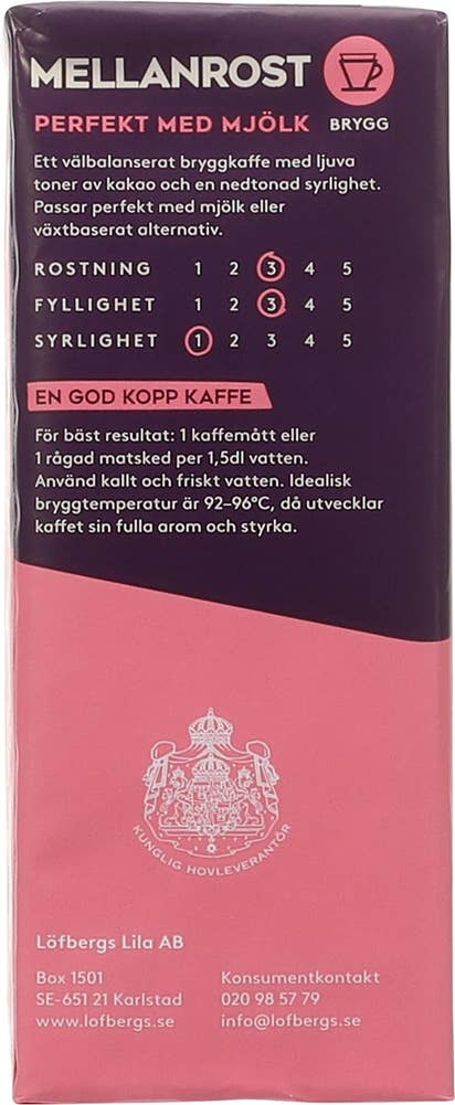 Löfbergs Mellanrost filtermalt Perfekt med melk