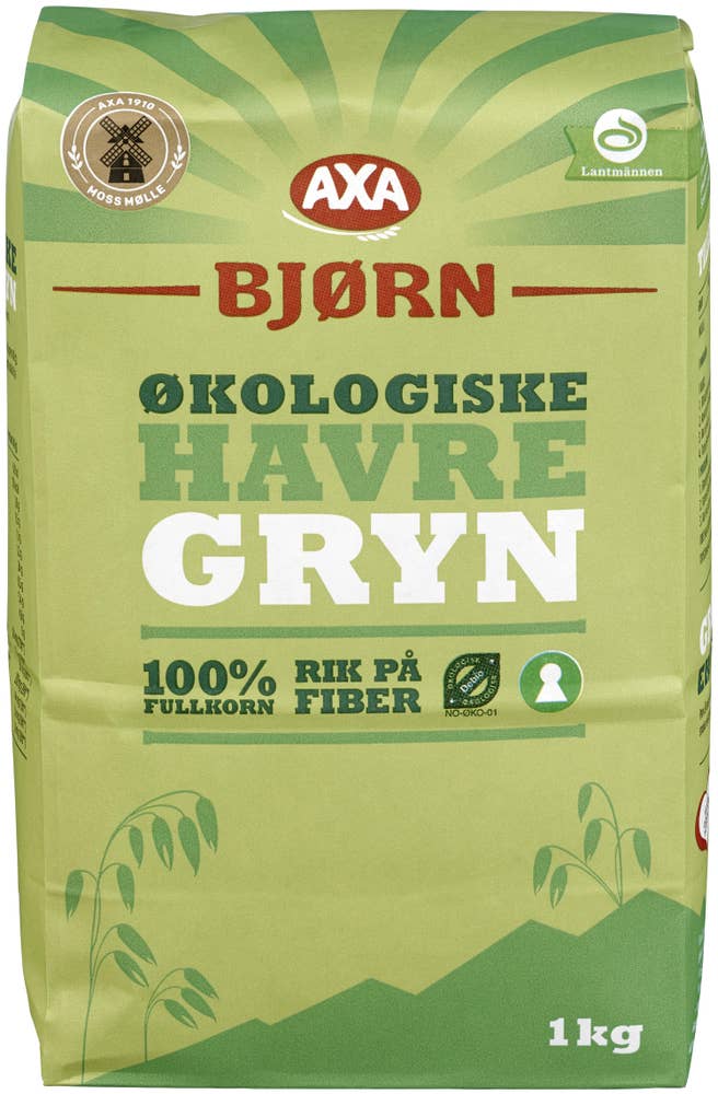 Axa Økologiske havregryn Lettkokte