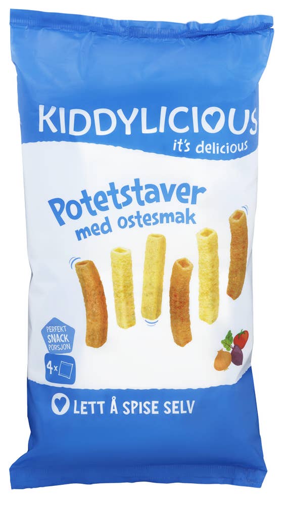 Kiddylicious Potetstaver med ostesmak 4 pk