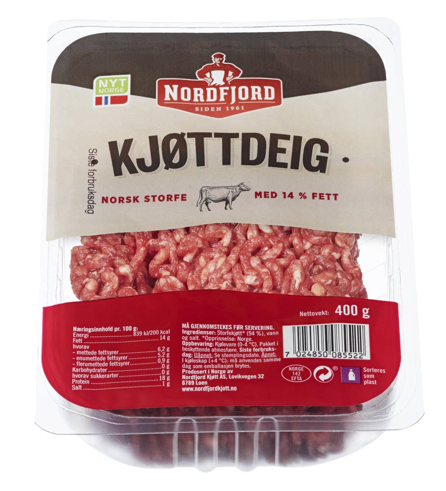 Kjøttdeig av Storfe 14%