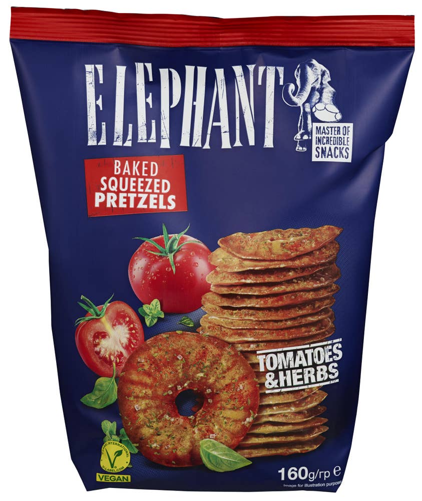 Elephant Tomatoes & herbs pretzels
