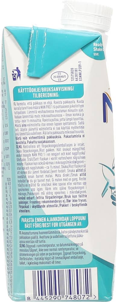 Nestlé Nan NAN Pro 1 drikkeklar fra 0 mnd