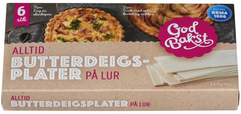 God Bakst Butterdeigsplater