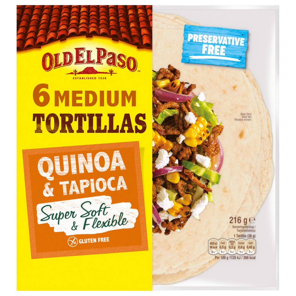 Old El Paso Tortilla Quinoa & Tapioca Medium