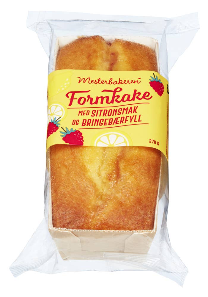 Mesterbakeren Formkake med sitronsmak Bringebærfyll