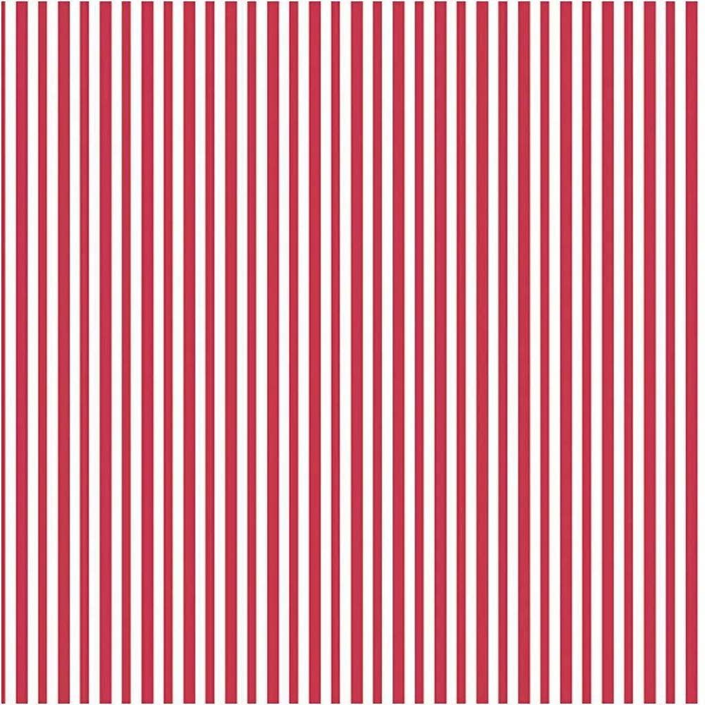 Sprell Gavepapir med stripemønster, rød/hvit