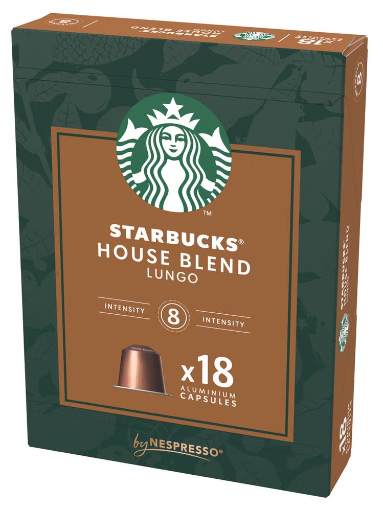 Starbucks House Blend multipack Lungo, 18 kapsler, intensitet 8