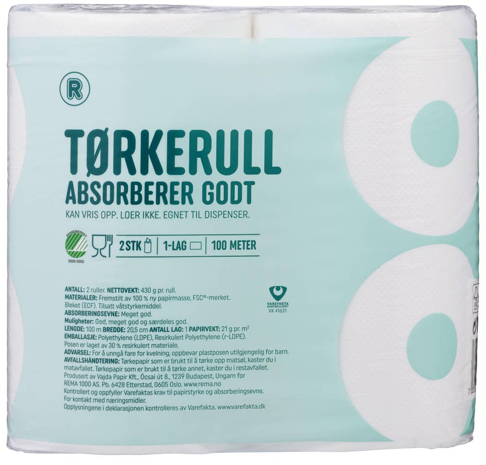 R Tørkerull Egnet til dispenser