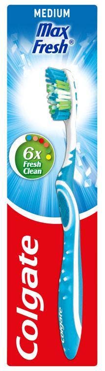 Colgate Tannbørste Max Fresh Medium, Assortert Design