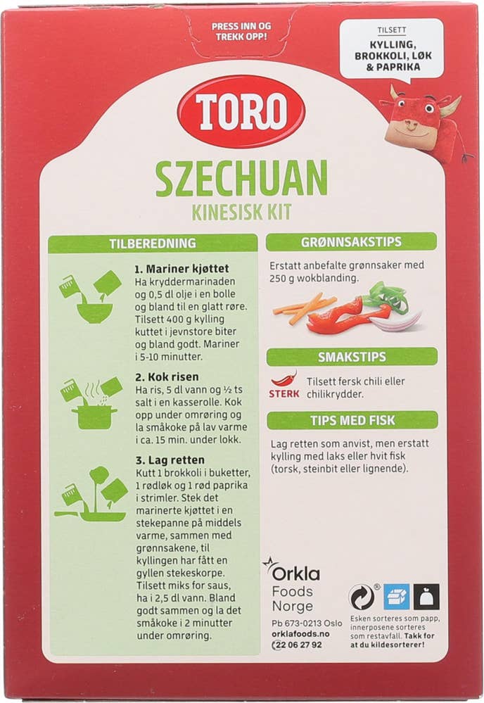 Toro Szechuan kinesisk kit 4 porsjoner
