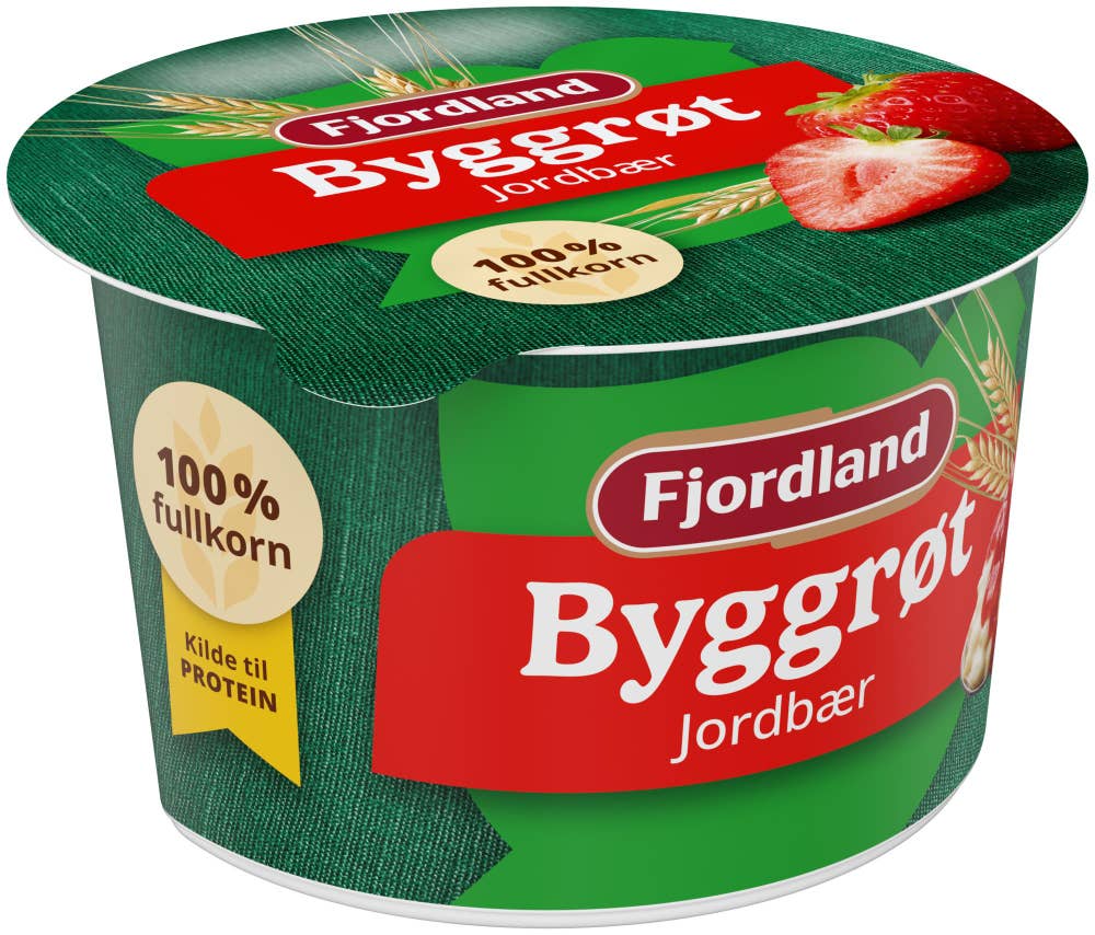 Fjordland Byggrynslunsj Med jordbær