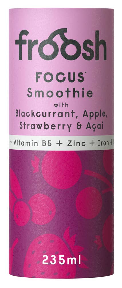 Froosh Focus Smoothie Solbær, eple, jordbær og açai