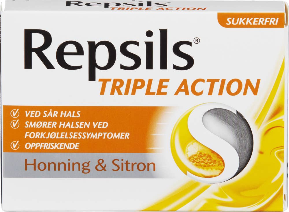 Repsils Halstabletter med Honning & Sitron Sukkerfri