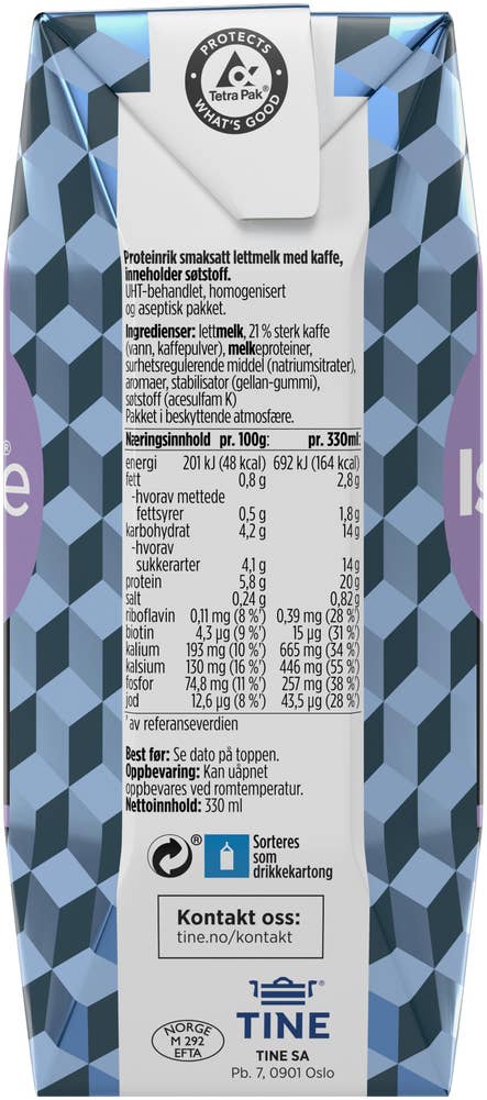 TINE IsKaffe Protein latte