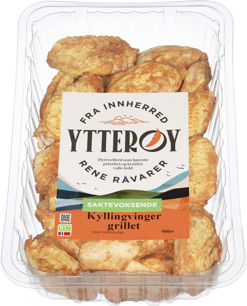 Ytterøy Kyllingvinger grillet Saktevoksende kylling