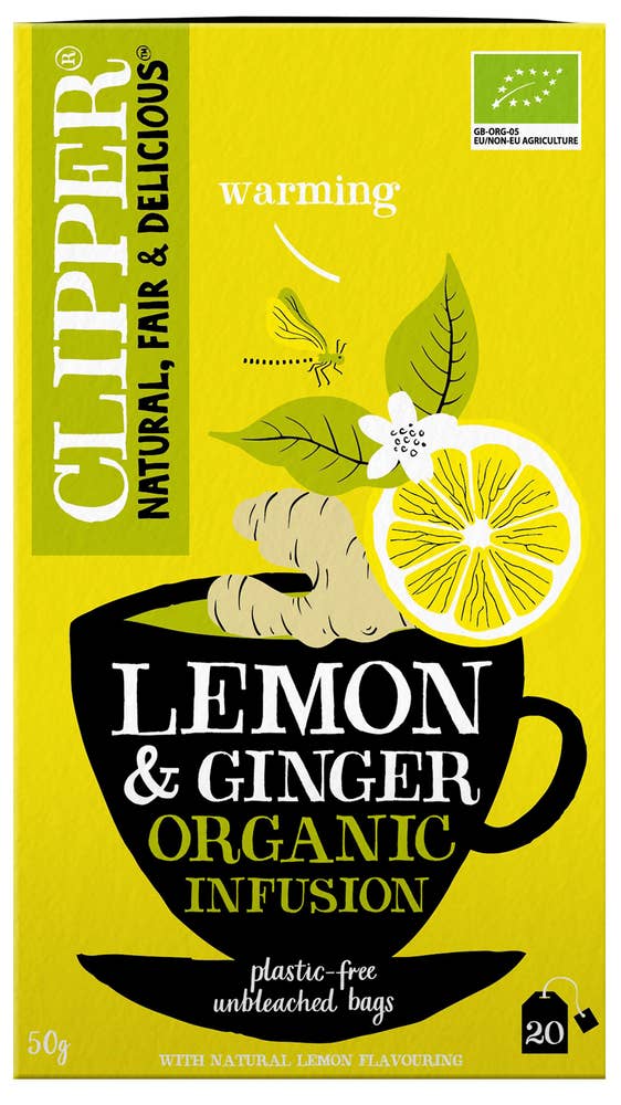Clipper Økologisk Lemon & ginger infusion tea Økologisk