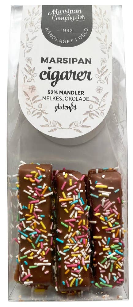 Marsipancompaniet Kolibristenger med melkesjokolade