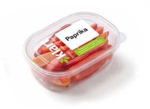 Klart Rød paprika i staver