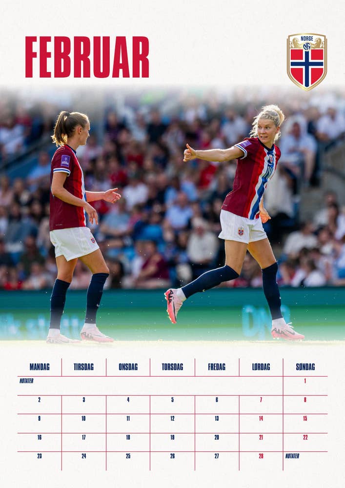 Magic Store NFF Fotballkalender Norge 2026 A3