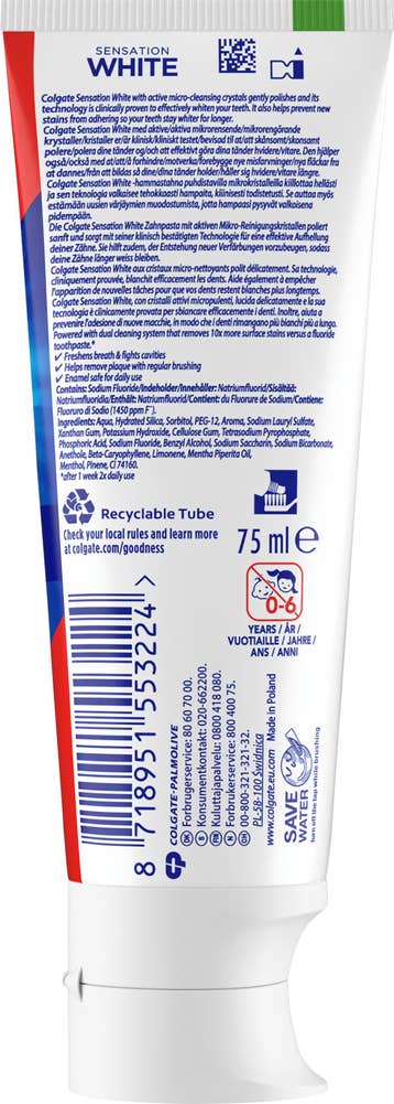 Colgate Tannkrem Sensation White