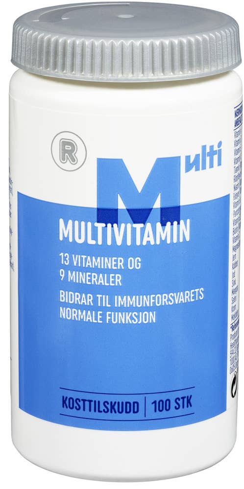 R Multivitamin med 13 vitaminer og mineraler