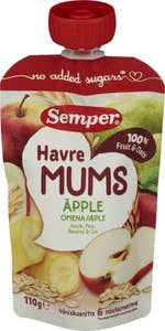 Semper Fruktmums eple og havre Fra 6 mnd