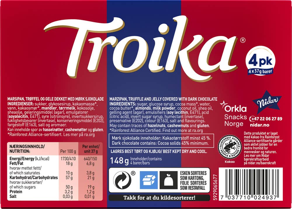 Troika Multipack 4 x 37 g