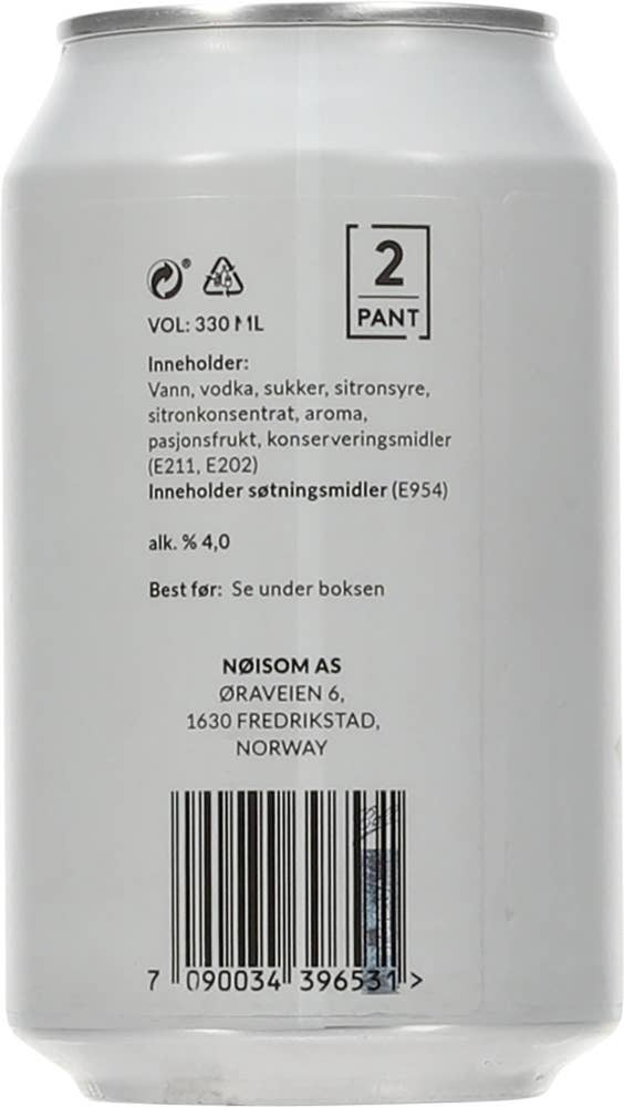 Tungtvann Pasjonsfrukt med sitron