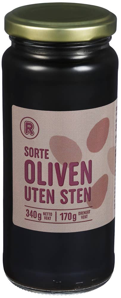 Sorte oliven Uten sten, 340 g