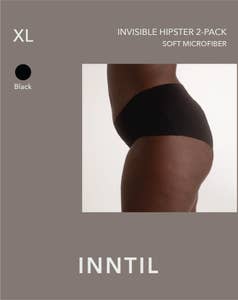 Inntil Sømløs Hipster Sort, str. XL