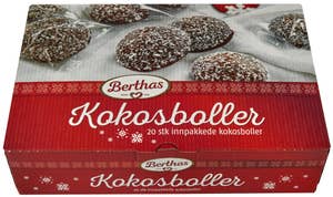 BERTHAS Kokosboller innpakket 18stk