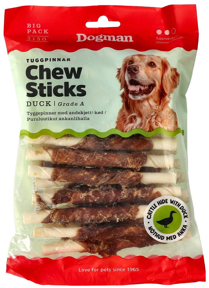 Dogman Tyggesticks med and 25 stk, 12 cm