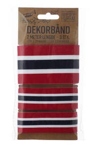 Dekorasjonsbånd til 17. Mai 3 pk