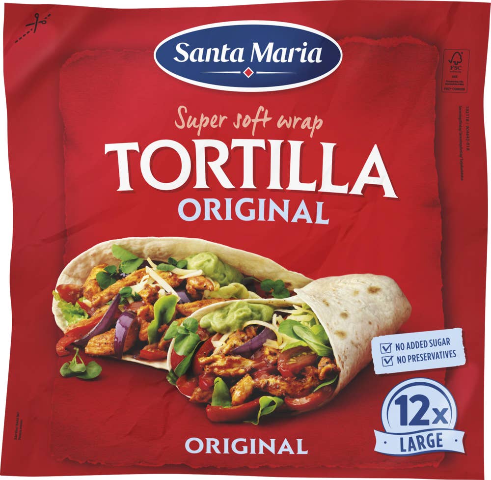 Santa Maria Tortilla Original Large 12stk