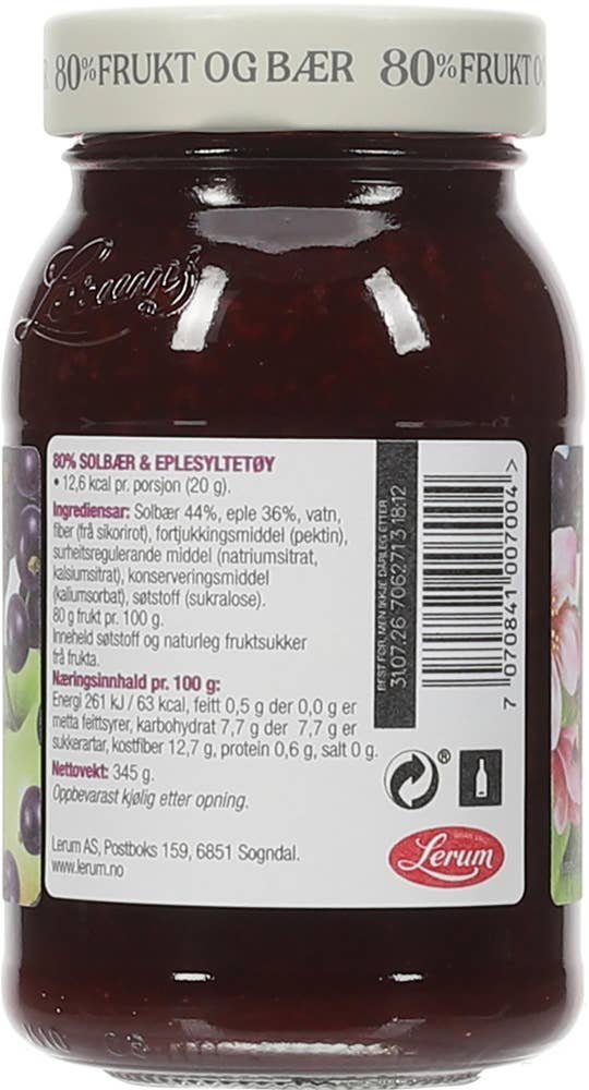Lerum Syltetøy solbær og eple