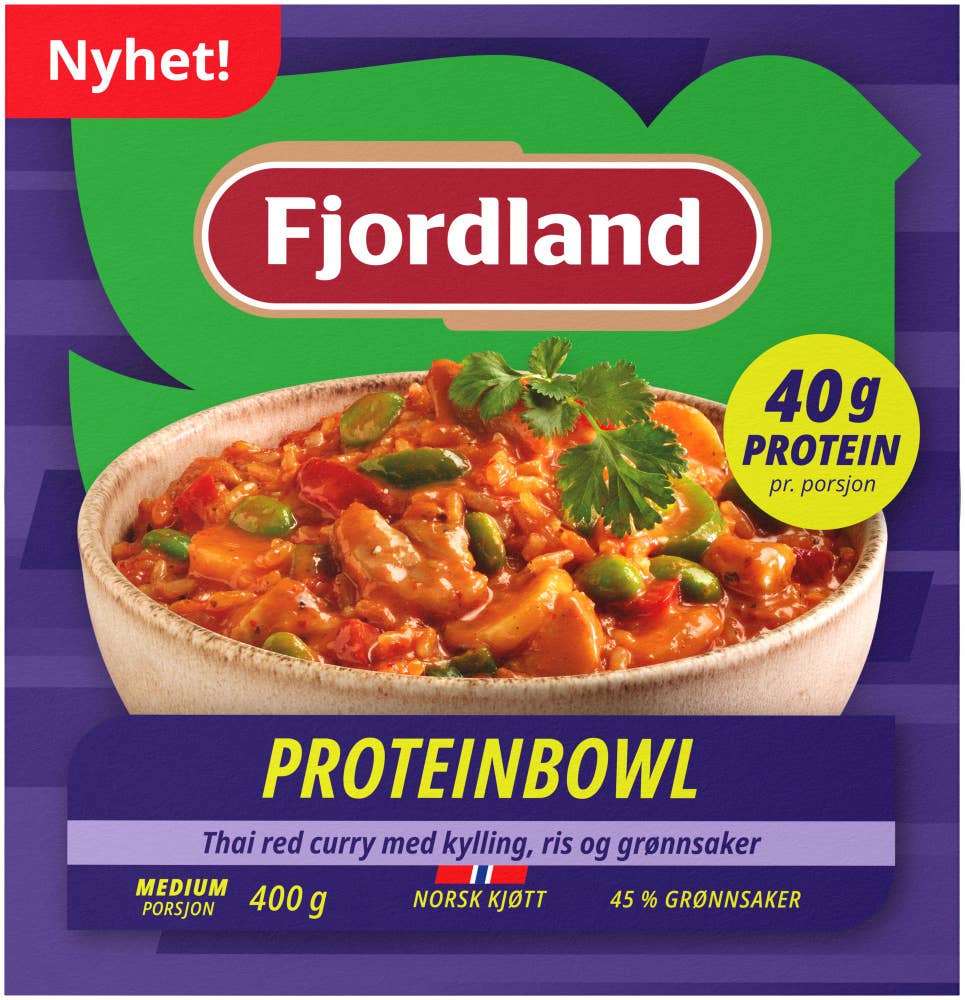Fjordland Proteinbowl Thai red curry
