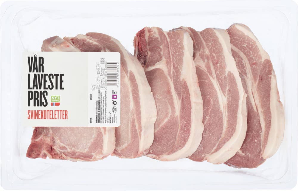 Vår Laveste Pris Svinekoteletter 4 stk